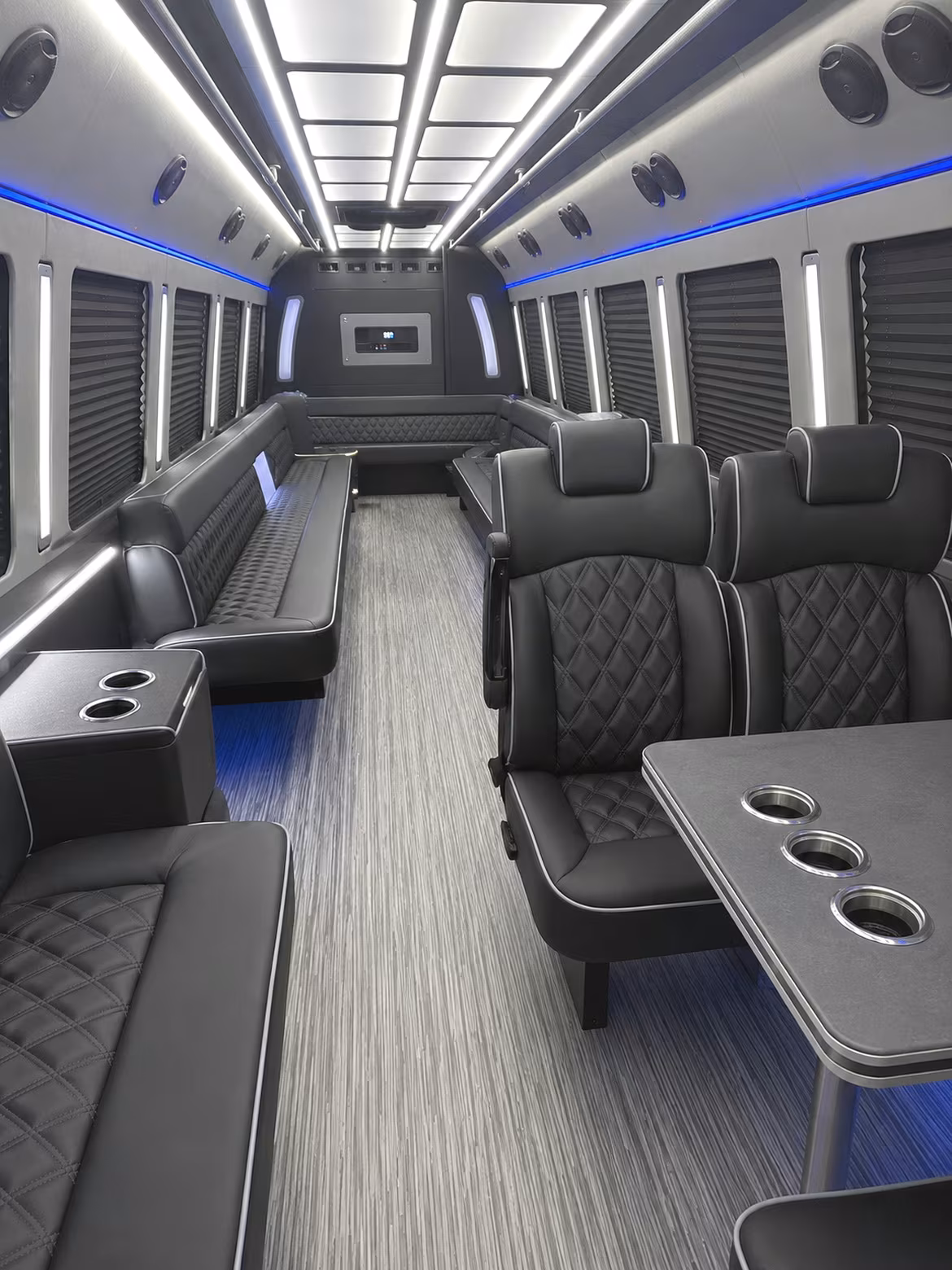 west jordan 25 passenger party bus inside