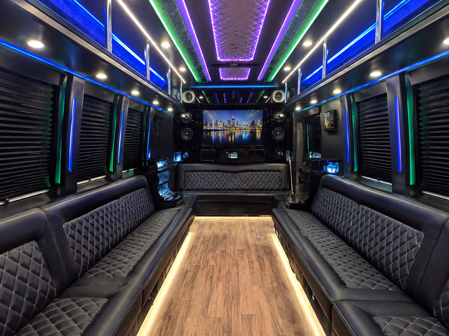 west jordan 25 passenger party bus interior