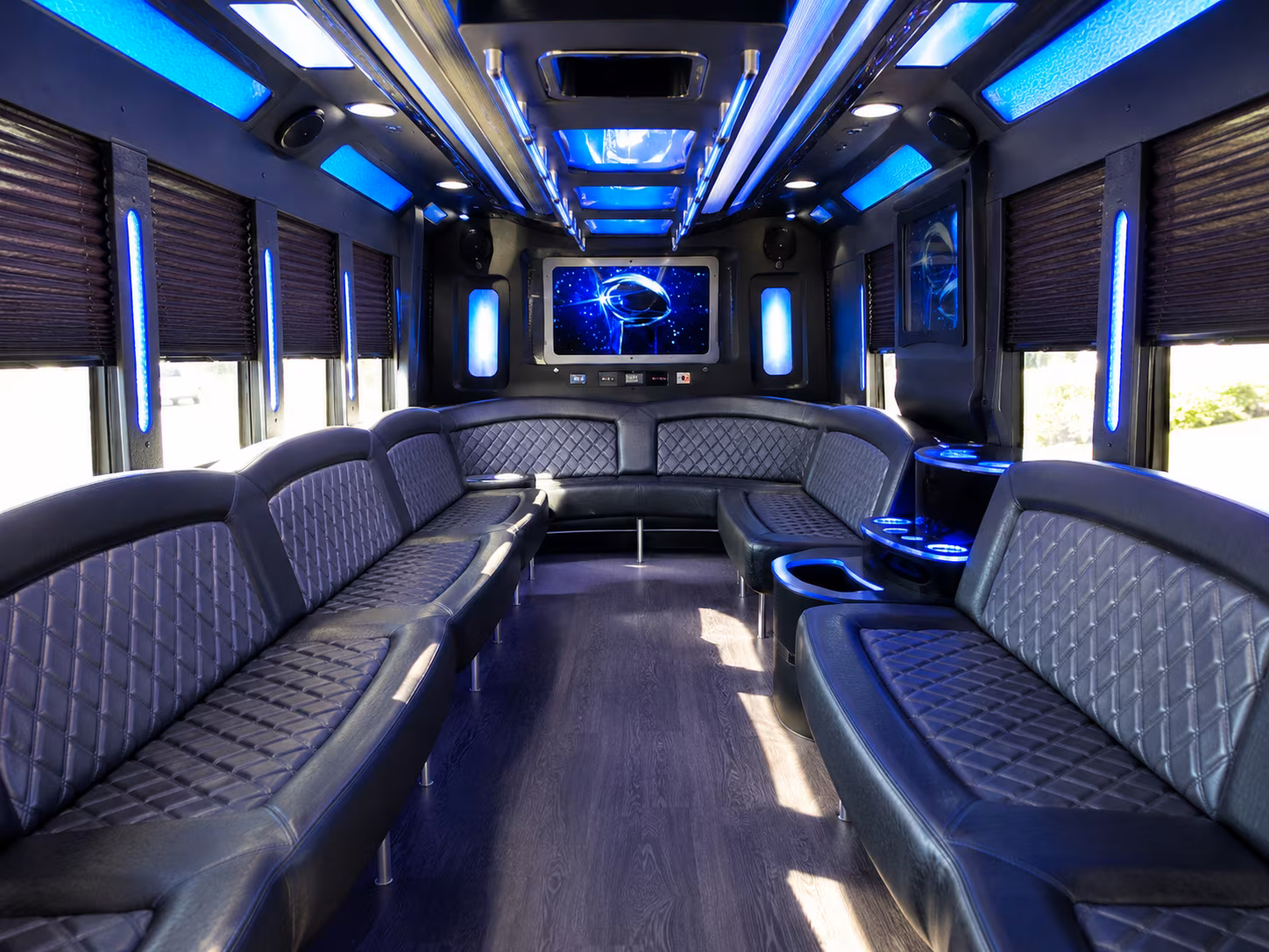 west jordan 28 passenger party bus inside