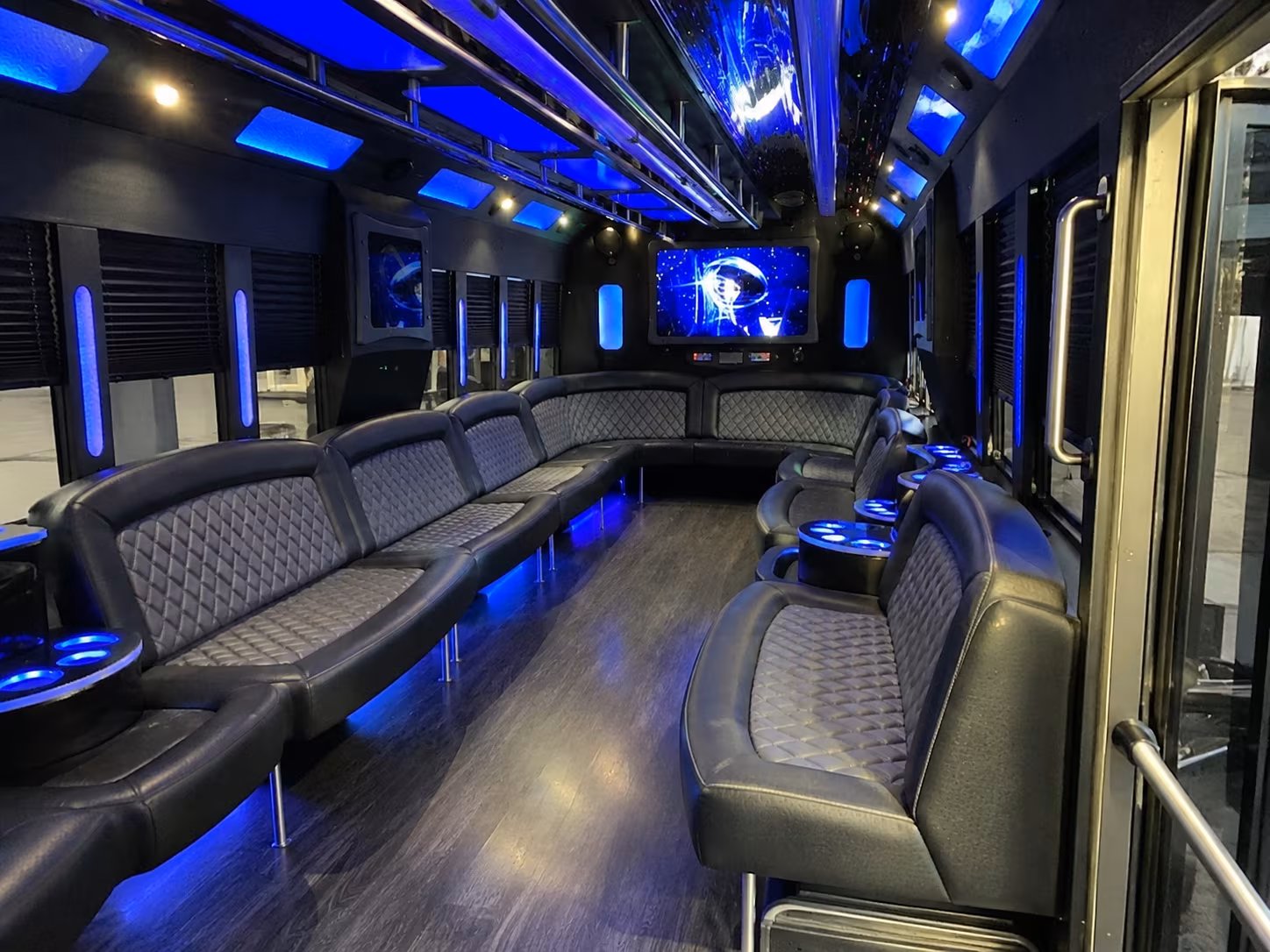 west jordan 28 passenger party bus interior