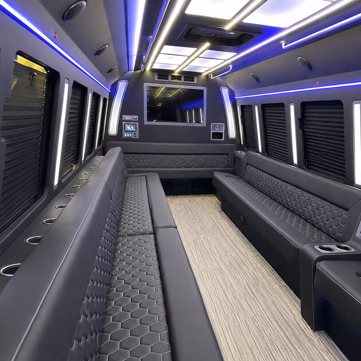 west jordan 40 passenger party bus inside