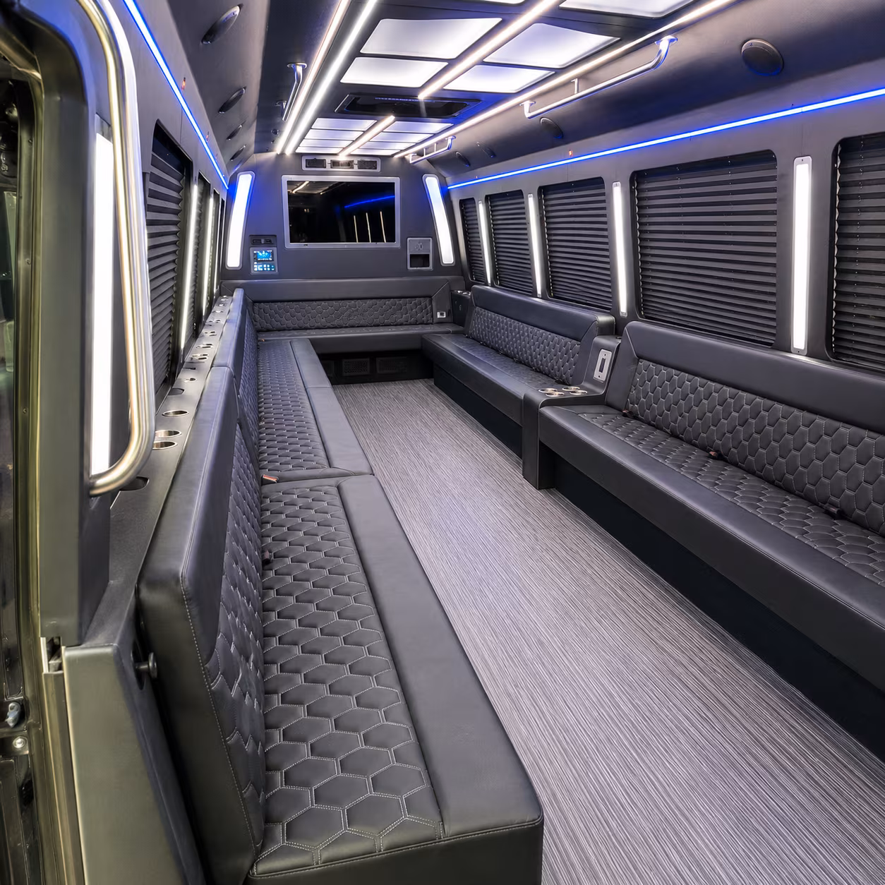 west jordan 40 passenger party bus interior