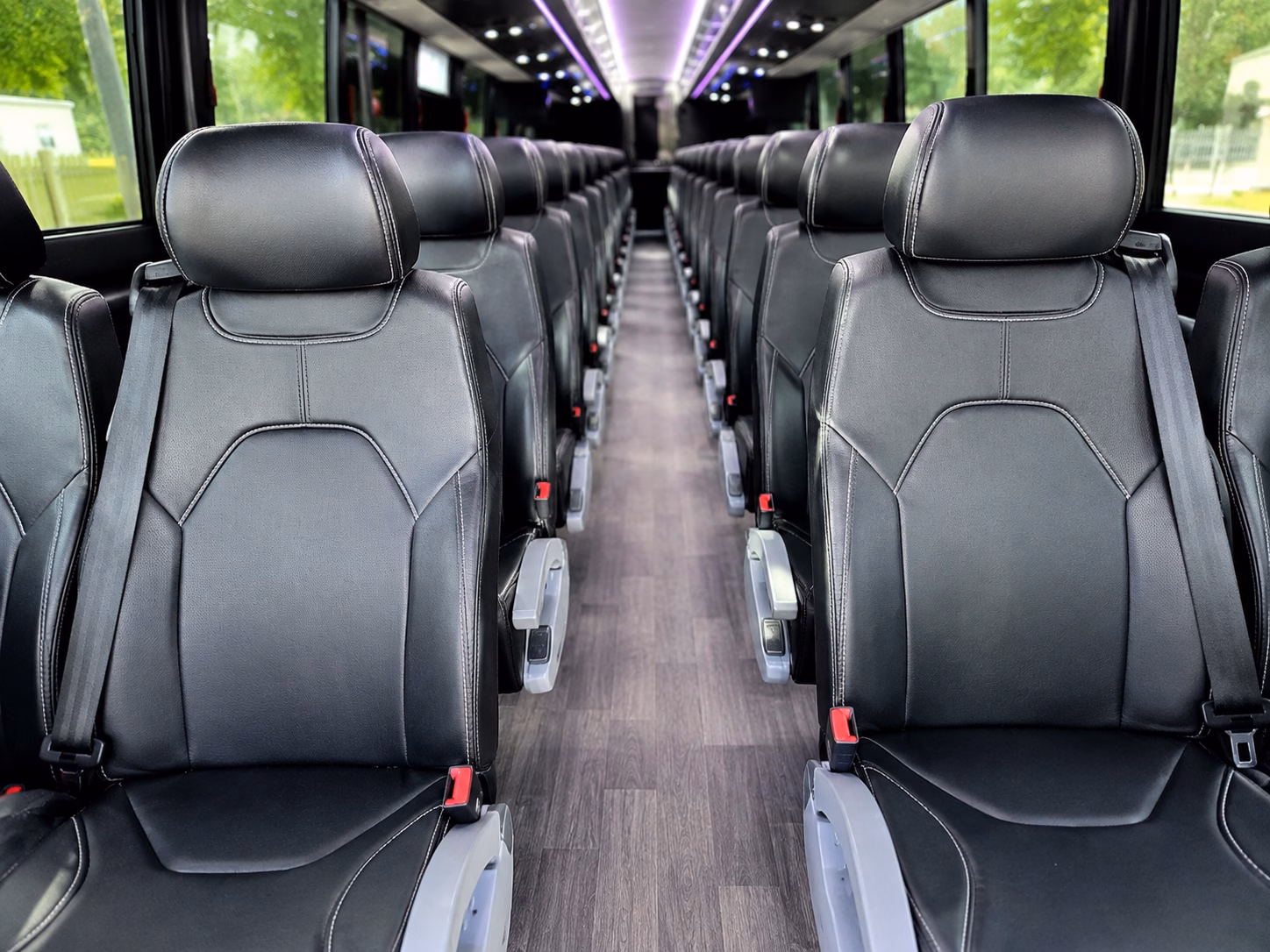 west jordan charter bus rental interior